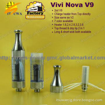 Hot selling e cig new design 2ml  V9 vivi nova